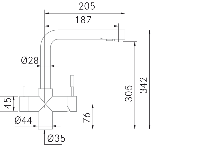 Torneiras - Baffy - Plano técnico