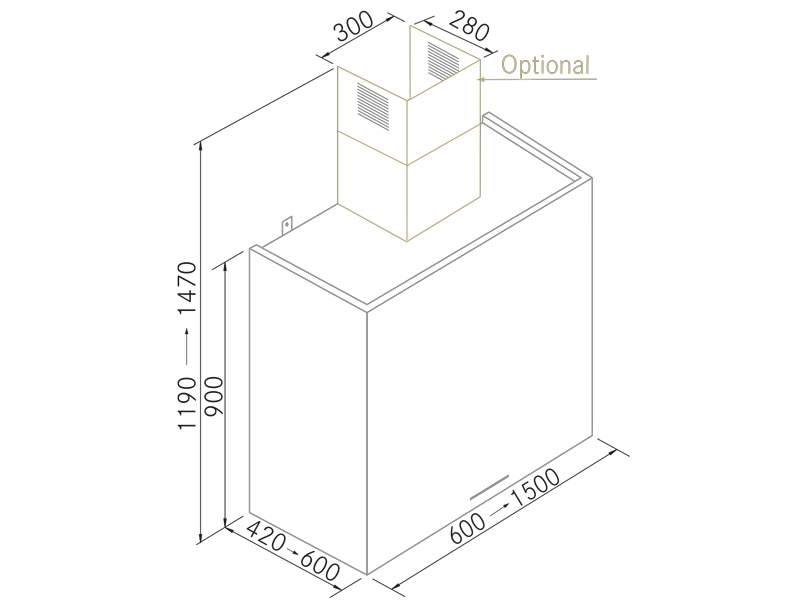 Exaustores - Square SP Inox - Plano técnico