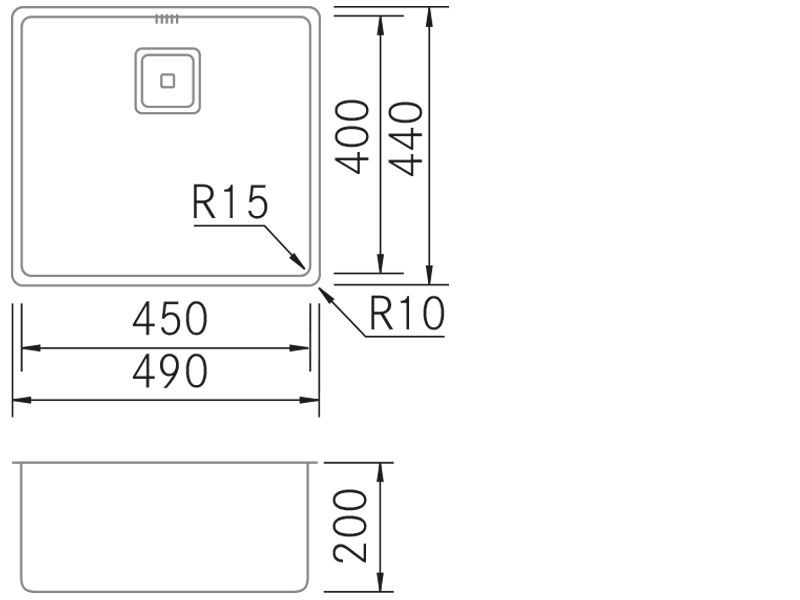 Lava-loiças - R15-Vintage - 4540 - Plano técnico