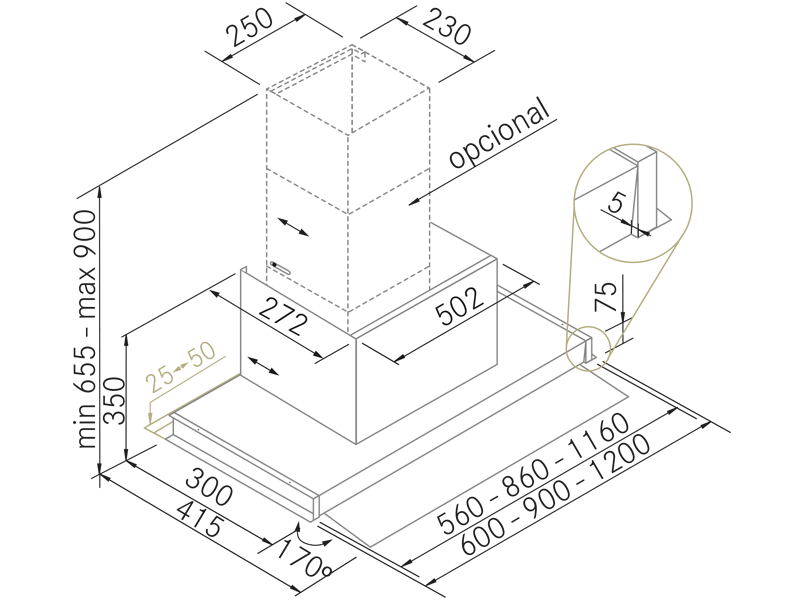 Exaustores - Vetro Klin - Plano técnico