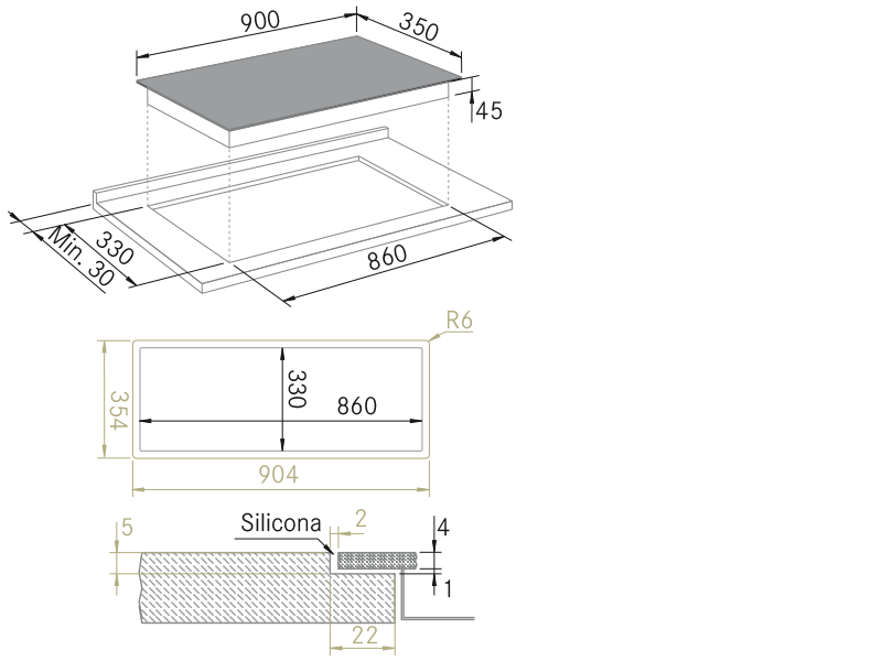 Plano Placa 4 Induction Bridge