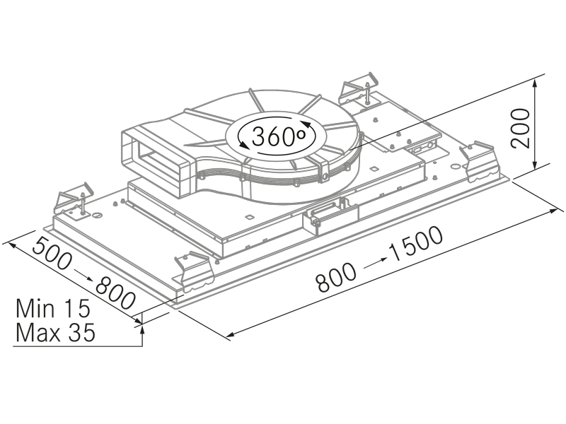 Exaustores - SCL SP 360 Inox - Plano técnico