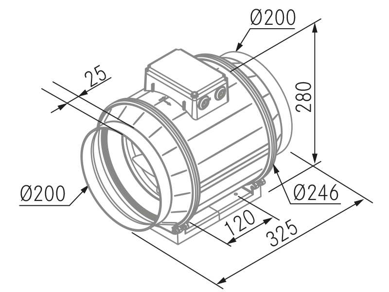 Exaustores - Intermedio - IL1300EC - Plano técnico